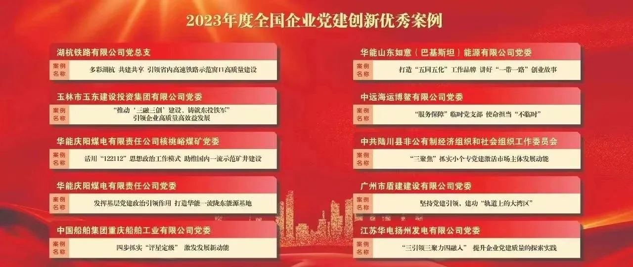 九游体育app官网下载
党建案例获评2023年度全国企业党建创新优秀案例